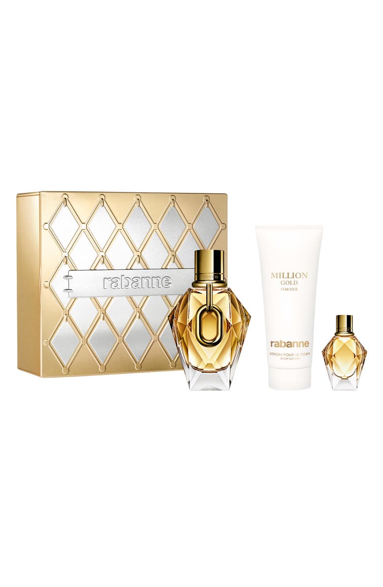 Rabanne Million Gold for Her Eau de Parfum Set (Limited Edition) $220 Value, Main, color, 