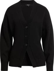 Rails Philippa Cutaway Hem Cotton & Wool Blend Cardigan