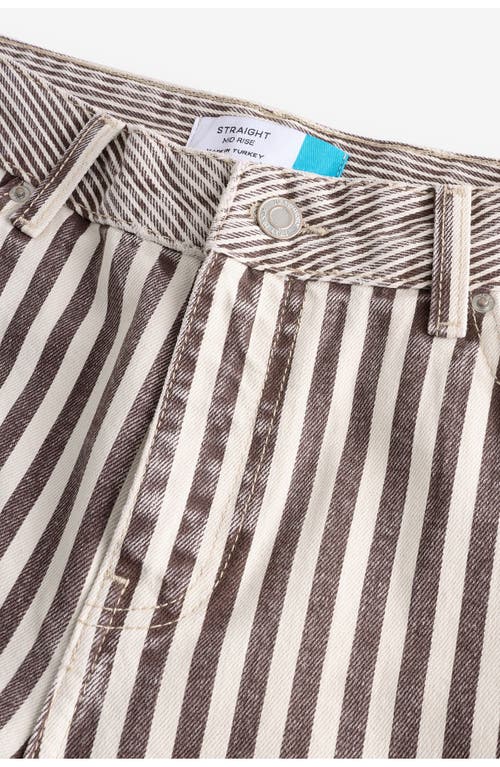 Shop Next Stripe Straight Leg Jeans
