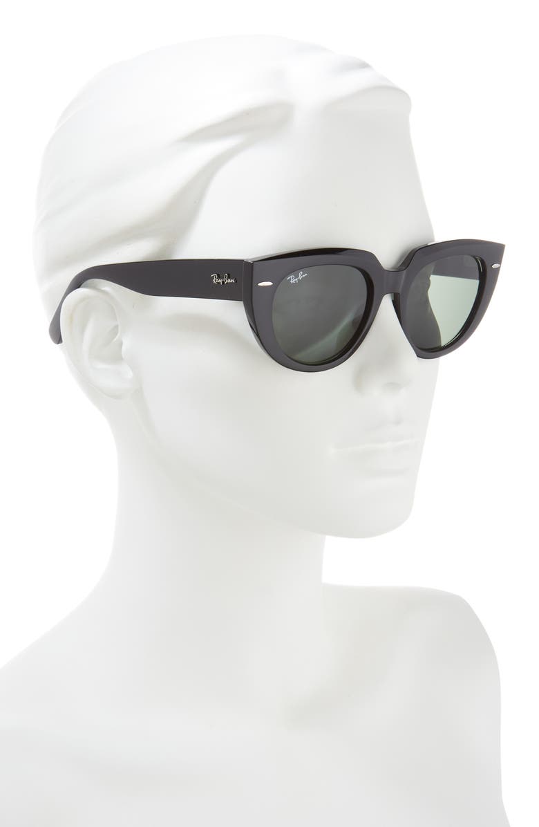 Ray-Ban 52mm Square Sunglasses, Alternate, color, Black