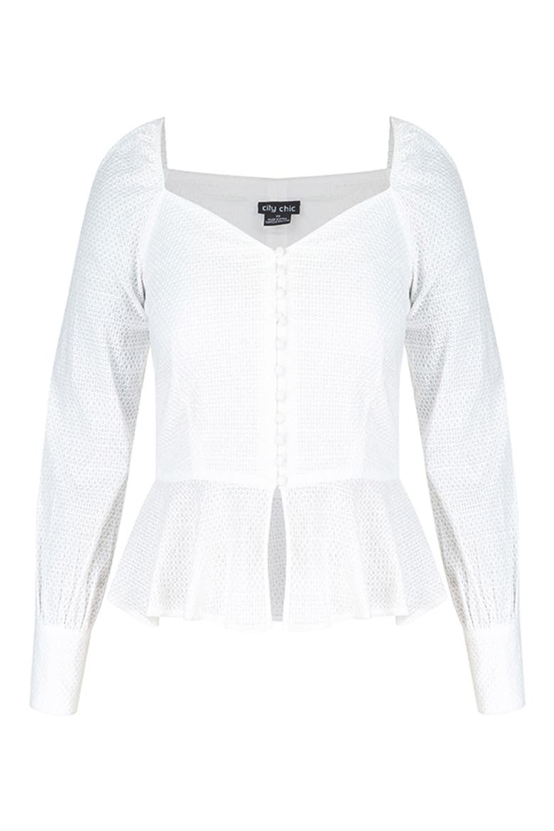 Classic Button Top, Alternate, color, IVORY