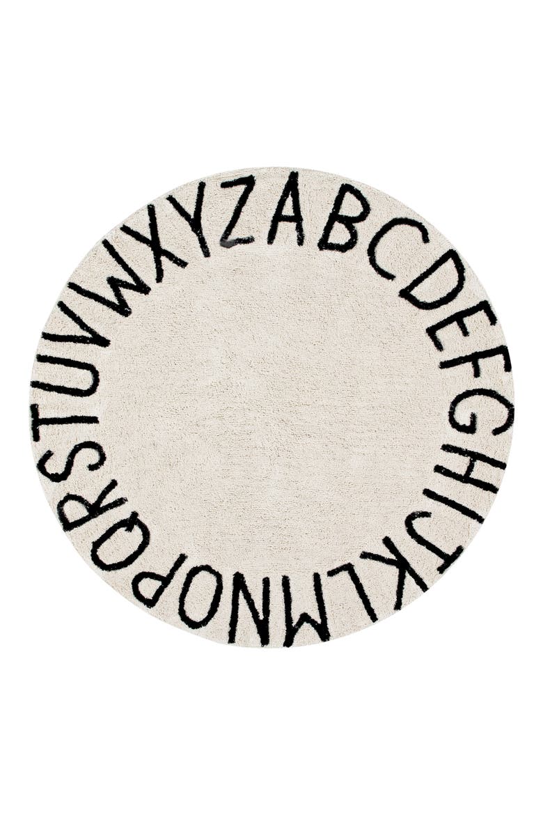A to Z Rug, Main, color, ROUND BLACK