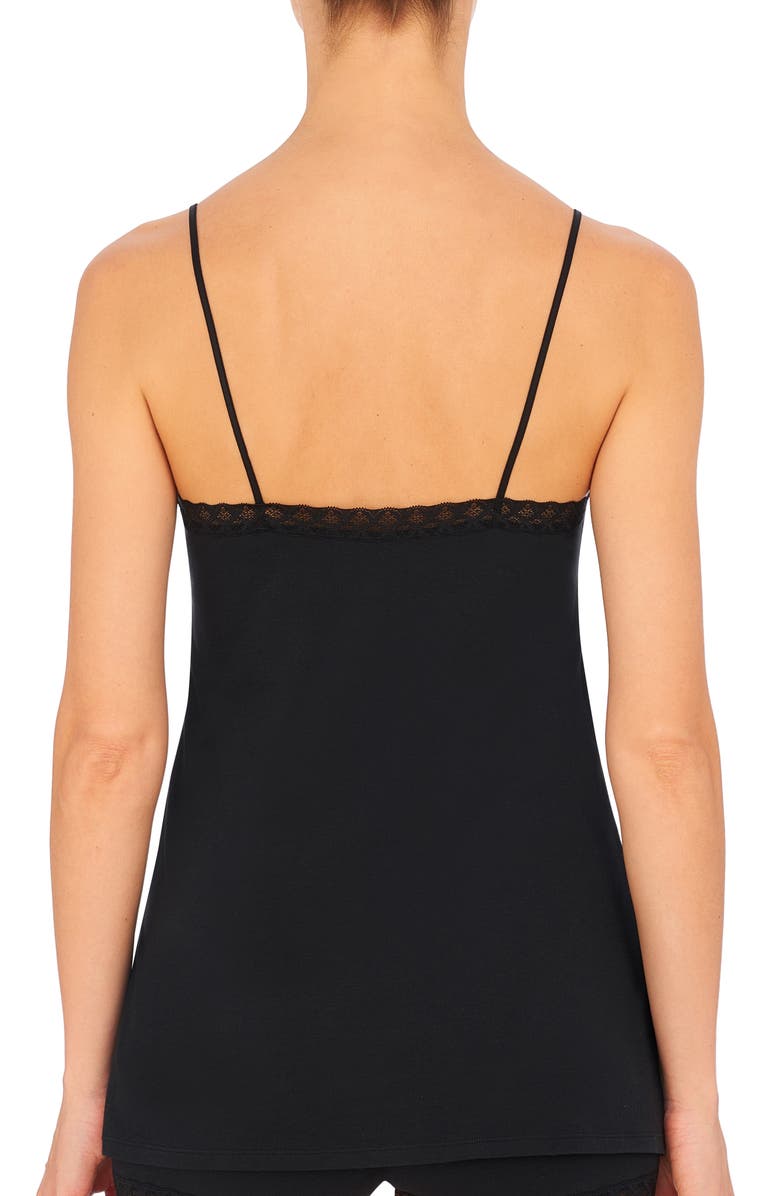Natori Bliss Lace Edge High-Low Cotton Camisole, Alternate, color,
