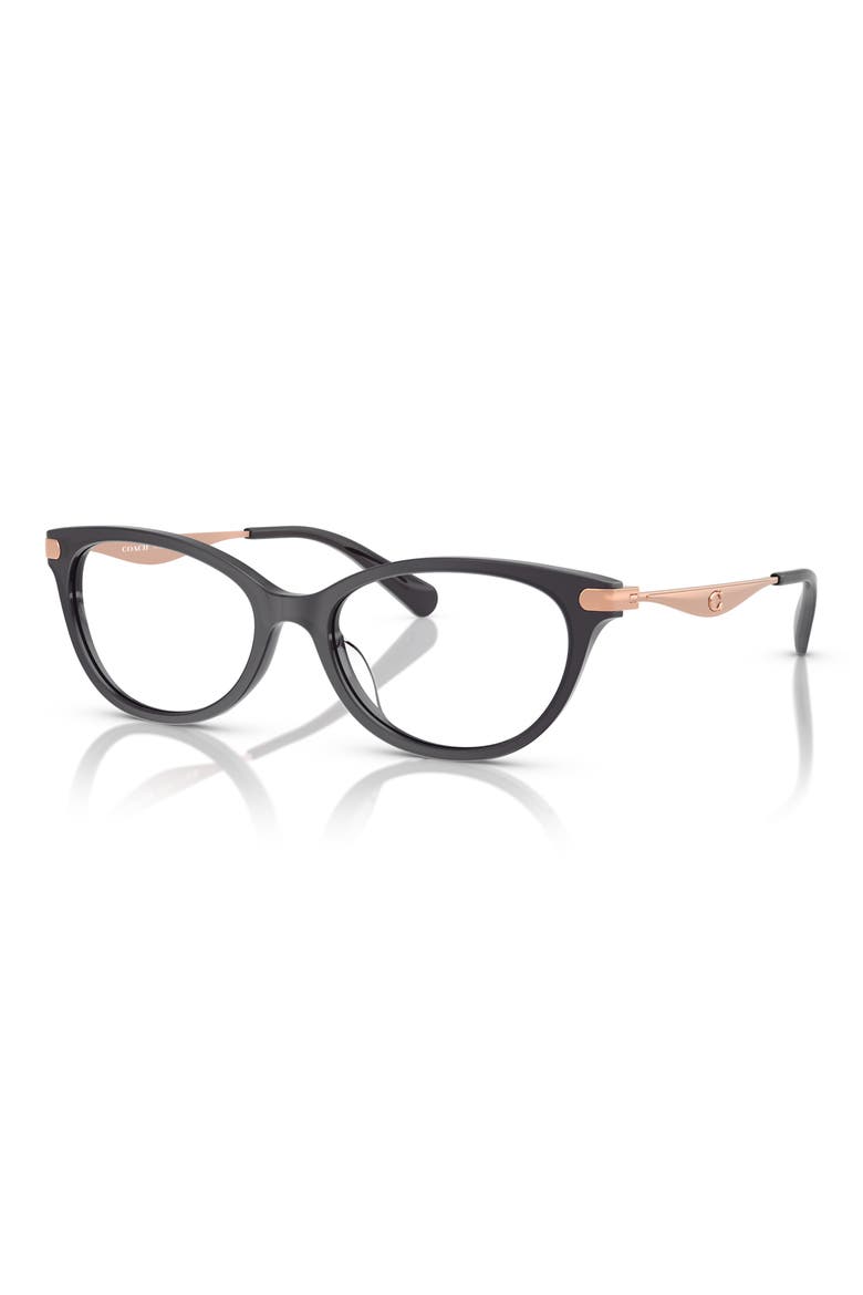 52mm Pillow Optical Glasses, Alternate, color, DARK GREY / DEMO LENS