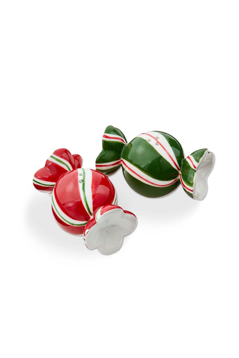 Multicolor Ceramic Candy Salt and Pepper Shakers Set, Main, color, Multicolored