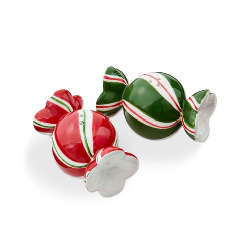 Multicolor Ceramic Candy Salt and Pepper Shakers Set