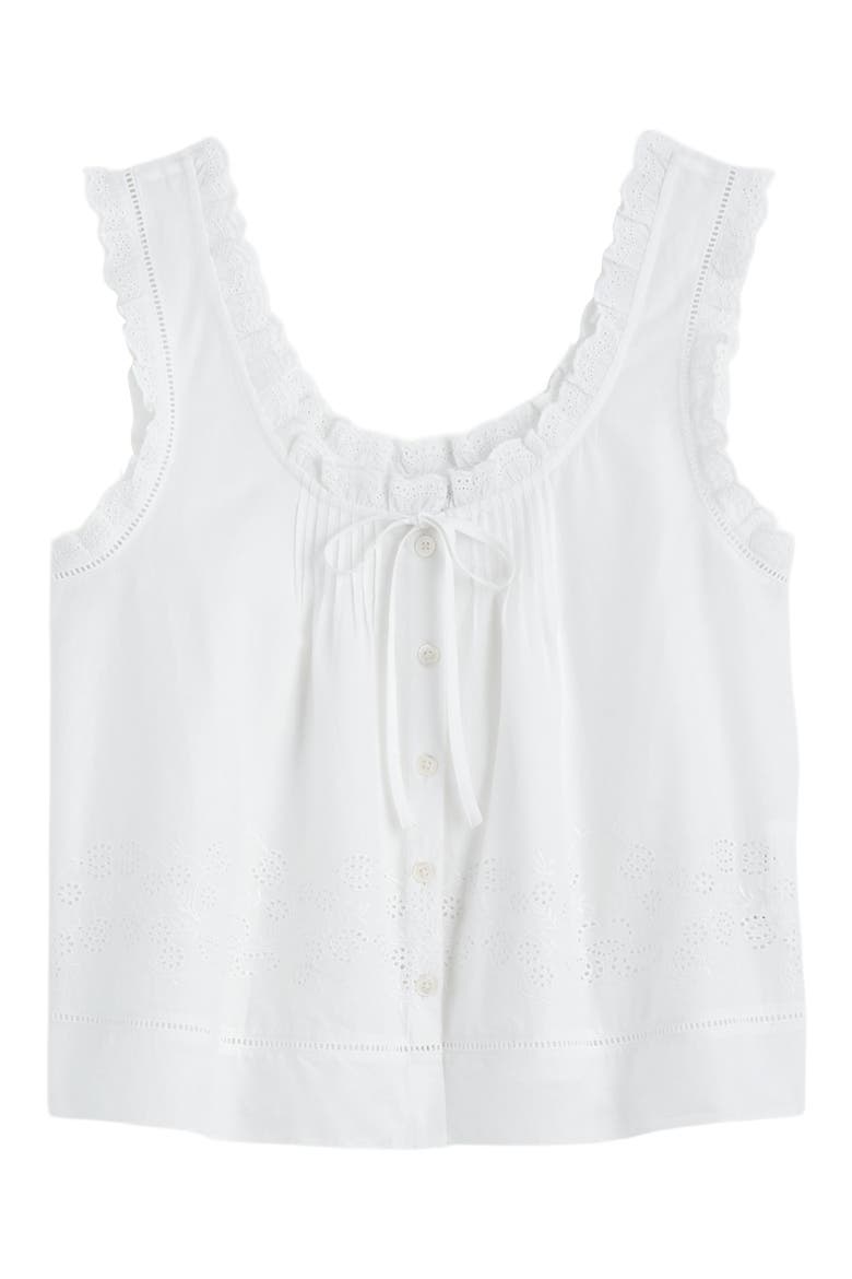 The Embroidered Leah Top, Alternate, color, WHITE