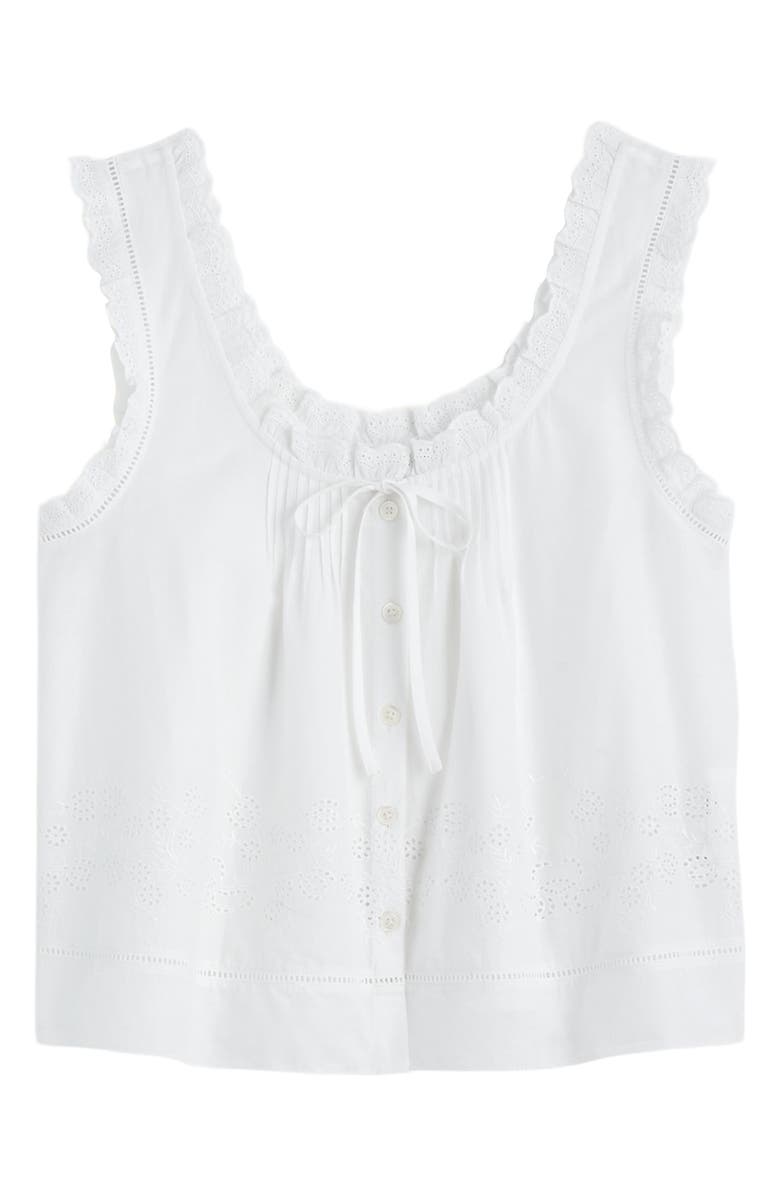 Madewell The Embroidered Leah Top, Alternate, color, White