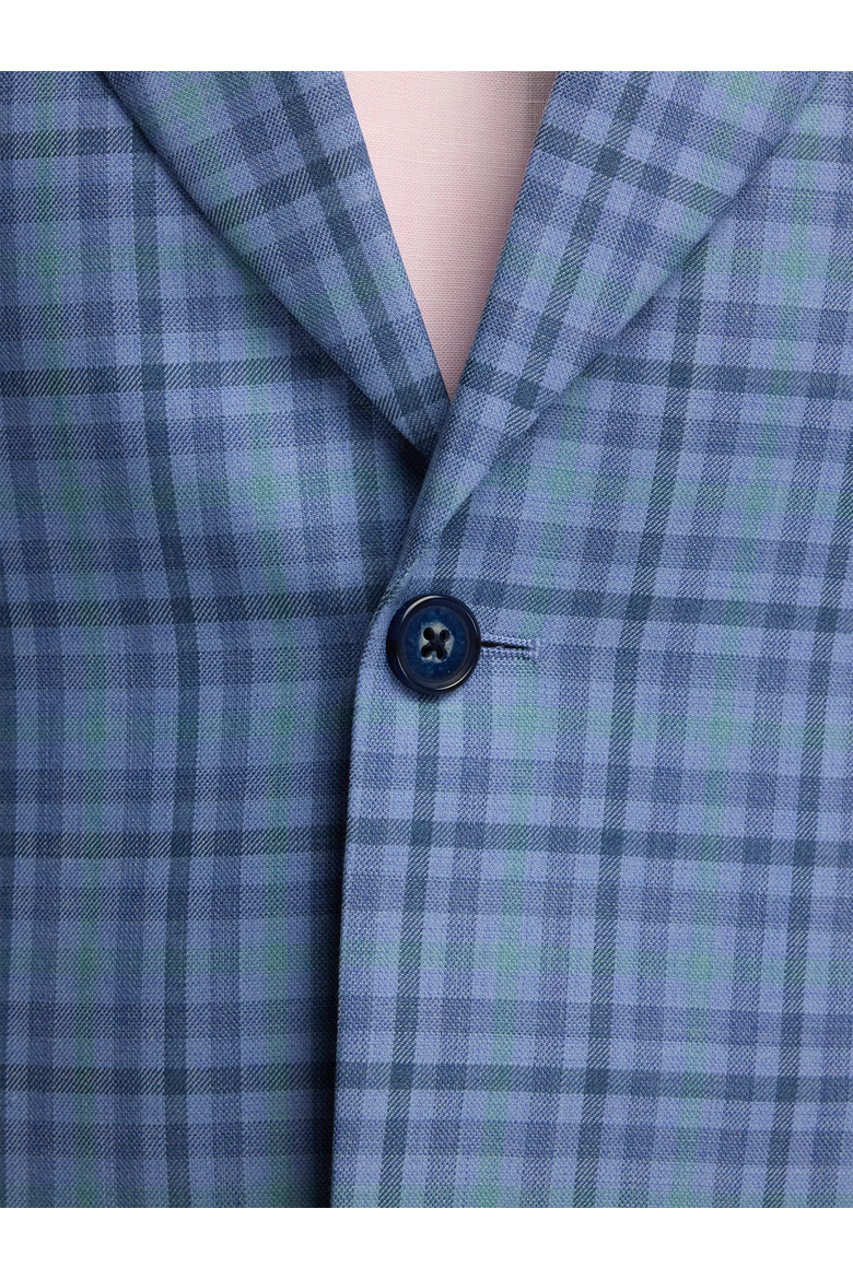 Wool Blend Single Breasted Peak Lapel Sport Coat, Alternate, color, Blue/Green