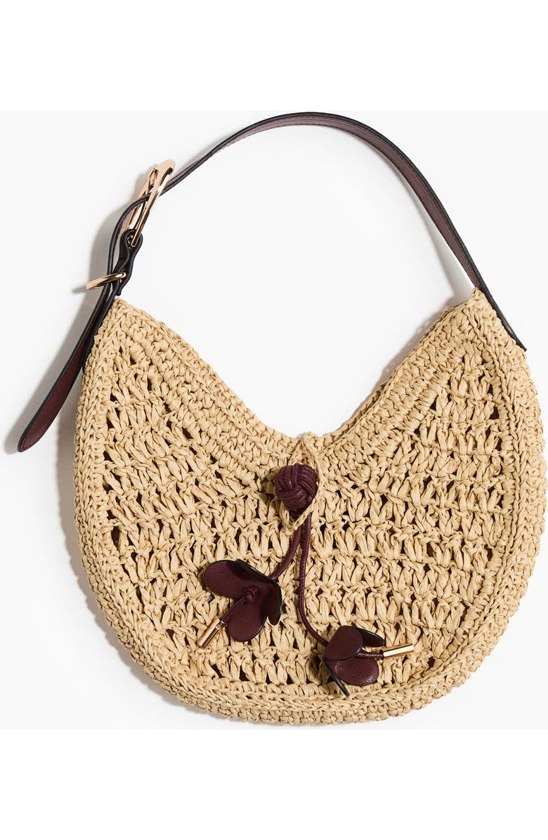 H&M Straw Shoulder Bag, Main, color, Beige