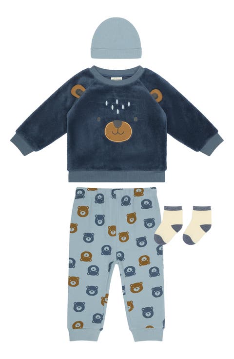 Bear 4-Piece Fleece Set