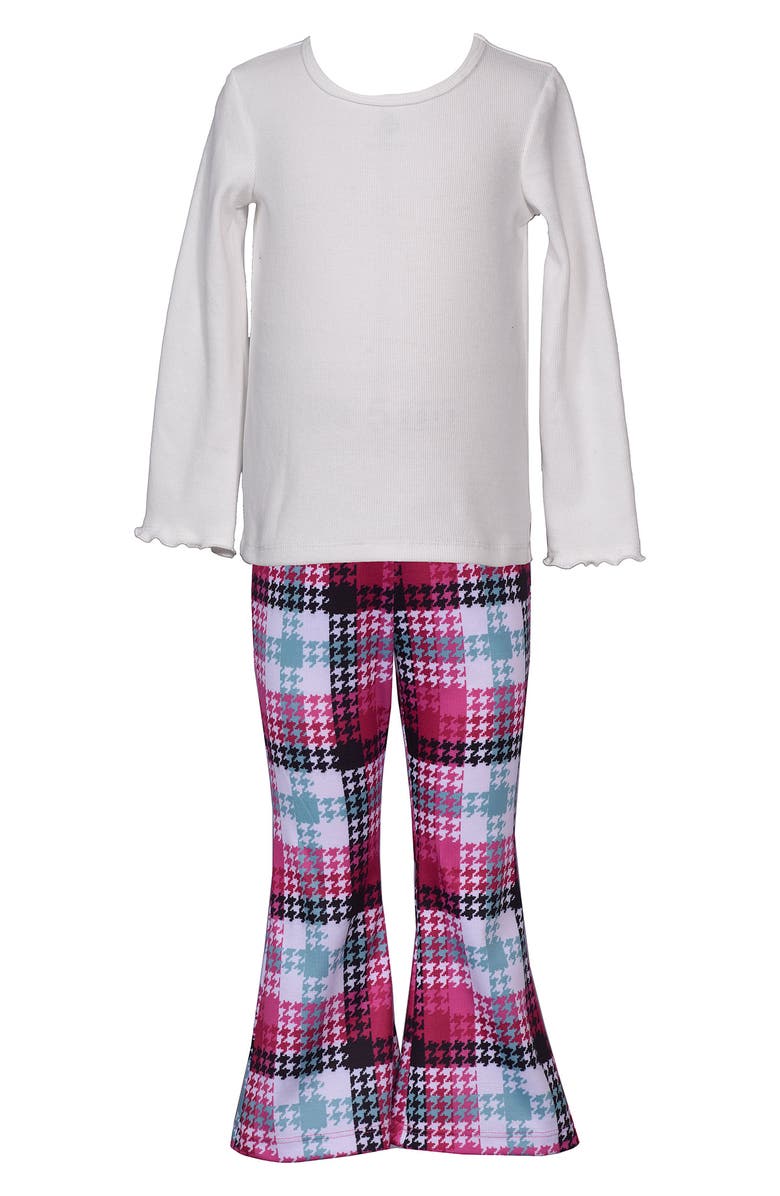 Bonnie Jean Kids' T-Shirt, Cardigan & Scuba Pants Set, Alternate, color, Jade