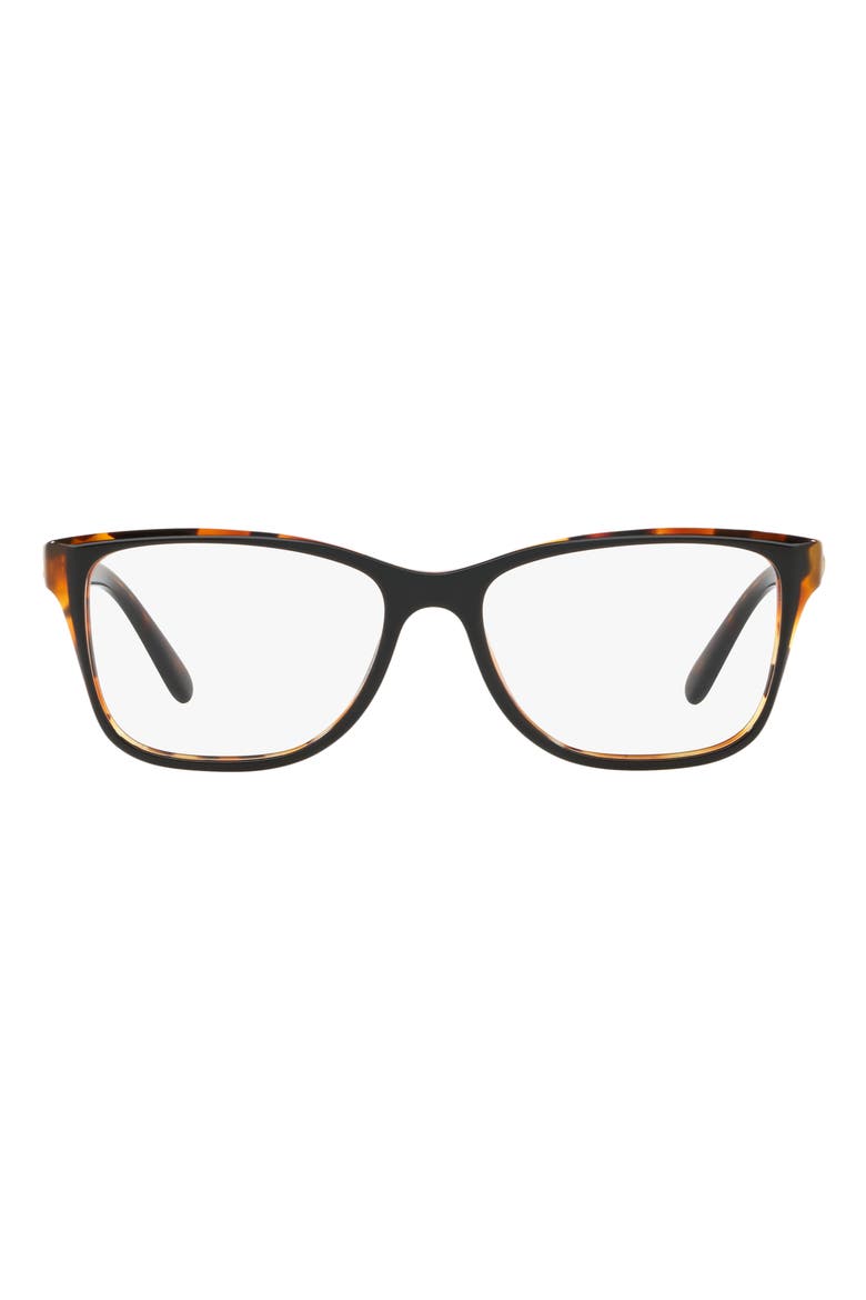 50mm Rectangular Optical Glasses, Main, color, BLACK TORTOISE / DEMO LENS