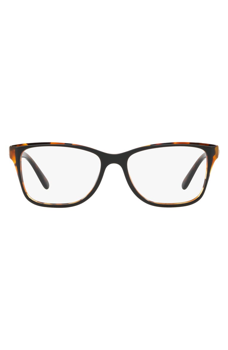 COACH 50mm Rectangular Optical Glasses, Main, color,