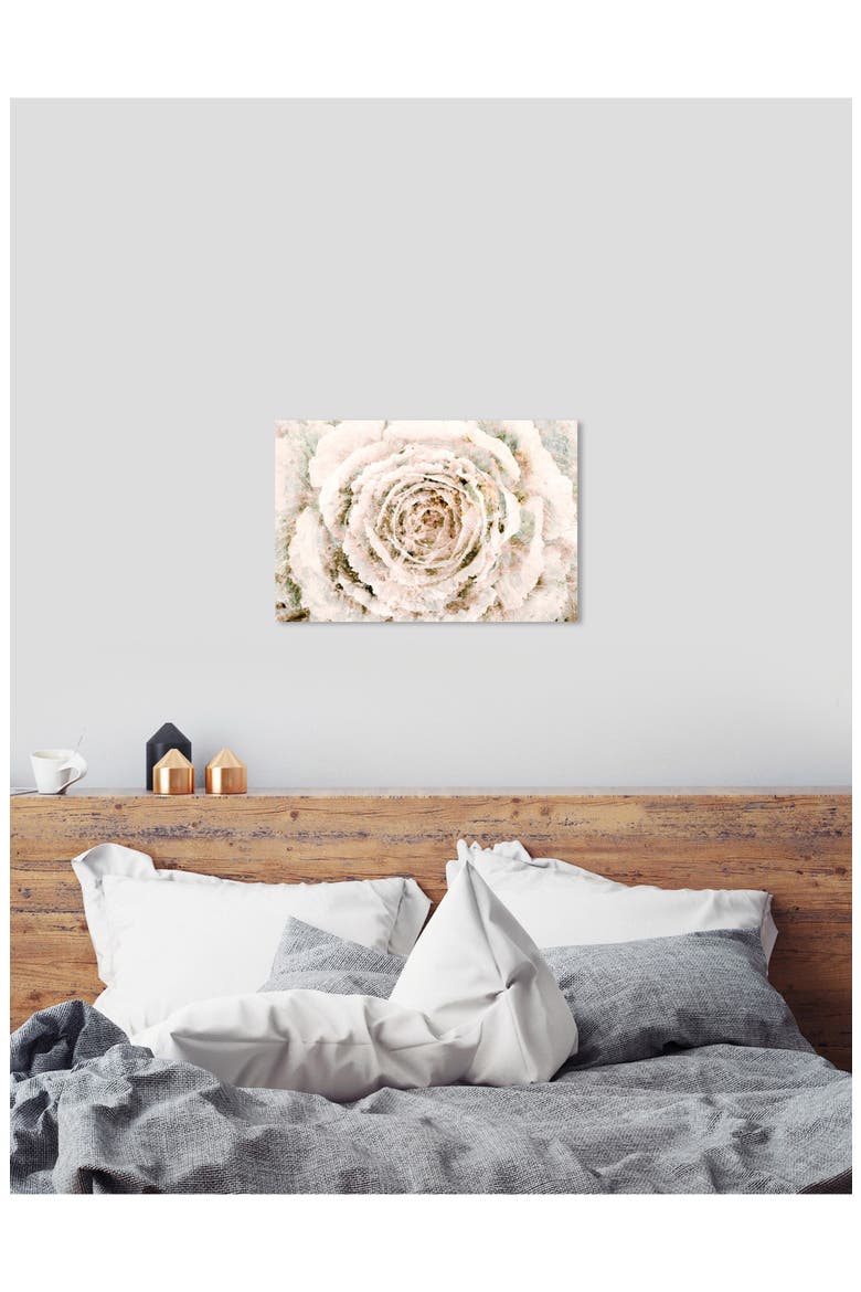 Brown Winter Flower Canvas Wall Art, Alternate, color, CREAM BEIGE LIGHT BROWN