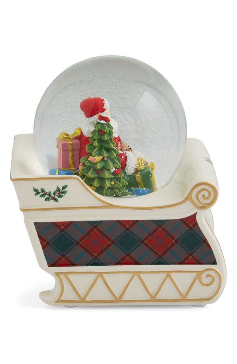 Spode Santa Claus Christmas Tree Musical Snow Globe, Alternate, color, 