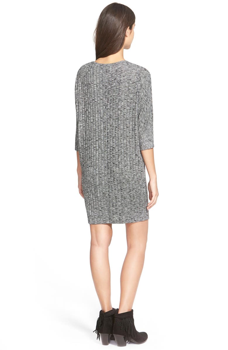 EVERLY Ribbed Dolman Sleeve Sweater Dress, Alternate, color, 