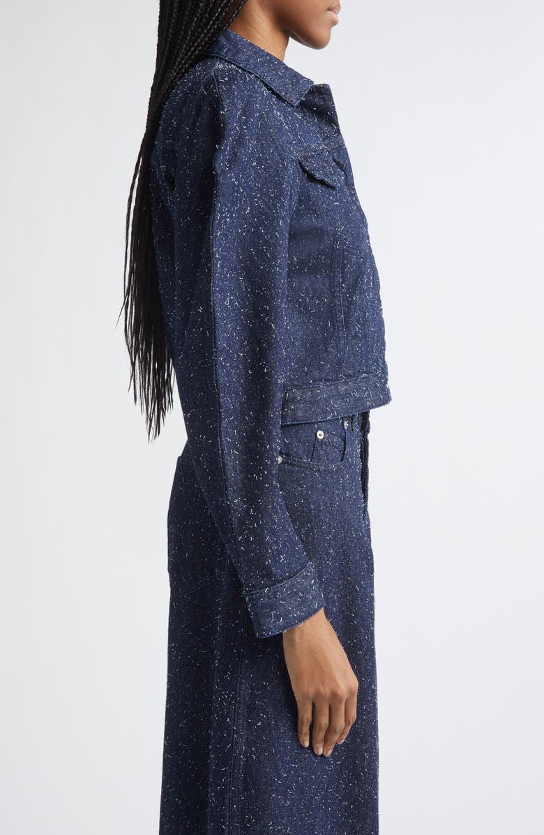 Jacquemus The Ovalo de Nîmes Denim Jacket, Alternate, color, Navy