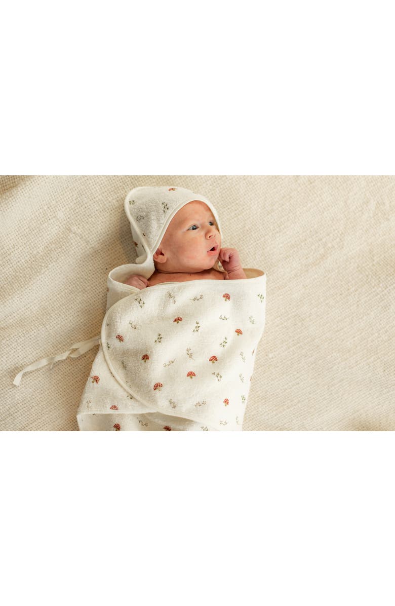 Bebe Bella Printed Wrap Terry Towel, Alternate, color, Mauve/Cream