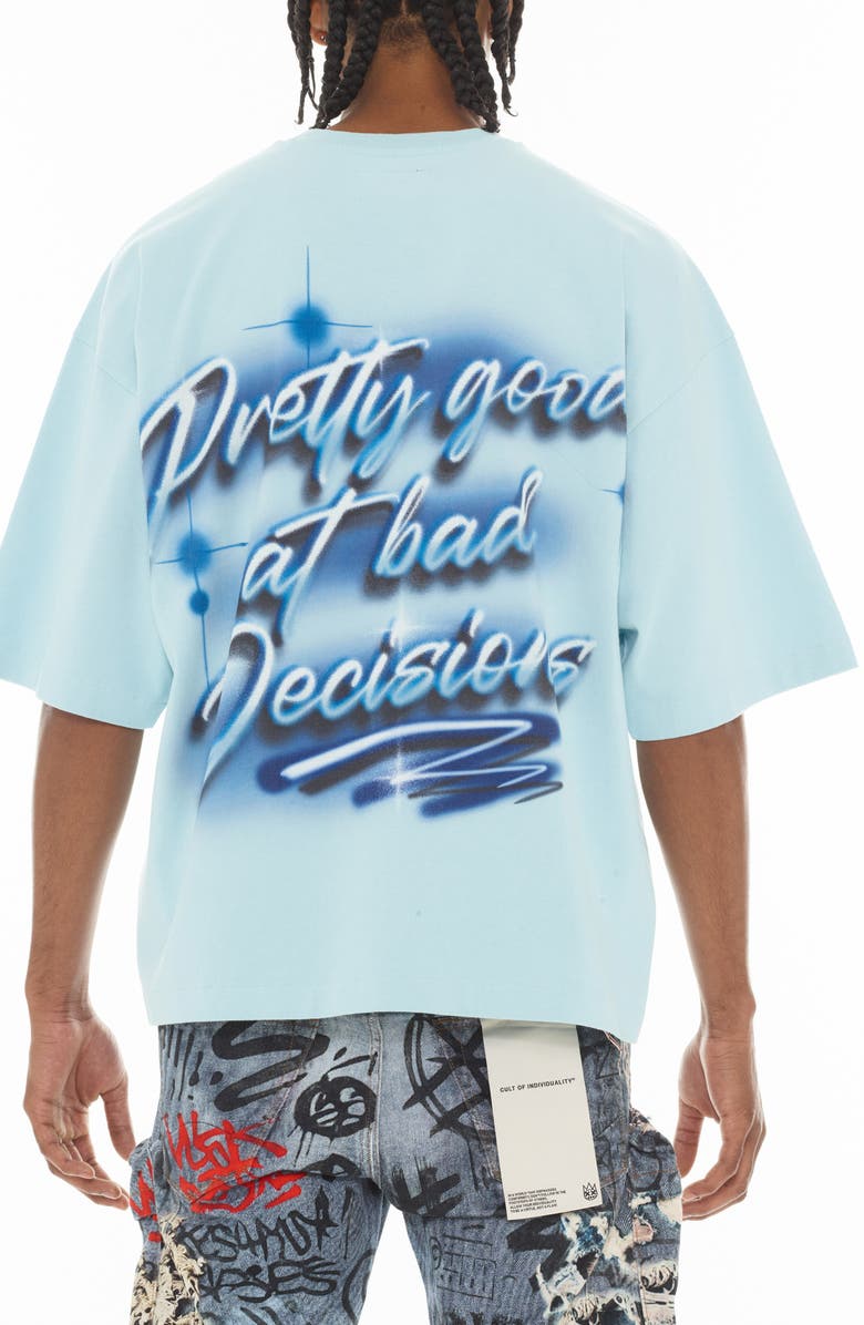 Cult of Individuality Oversized Cotton Graphic T-Shirt, Alternate, color, 