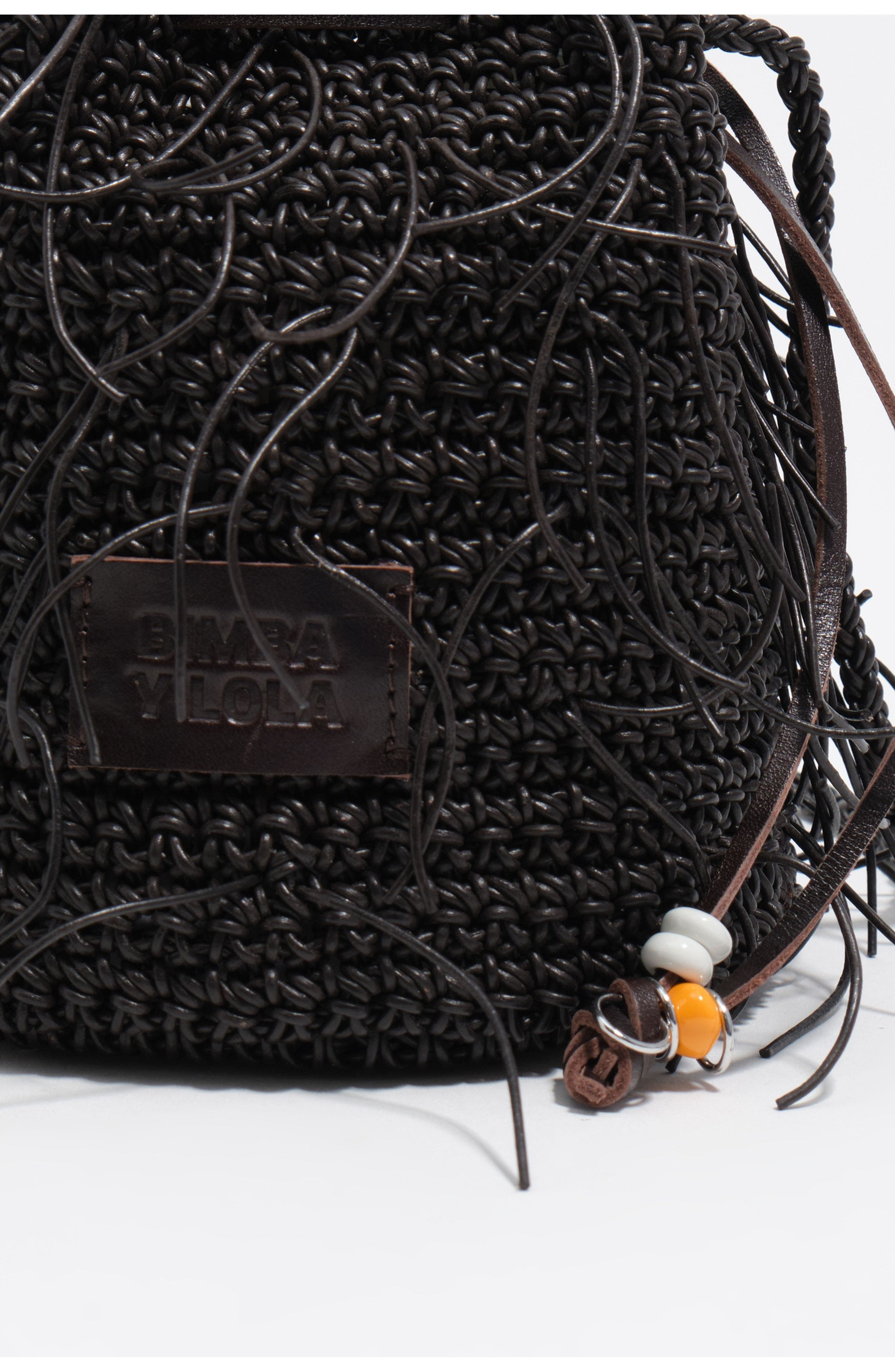 Bimba y Lola Plaited Mini Bag, Alternate, color, Dark Chocolate