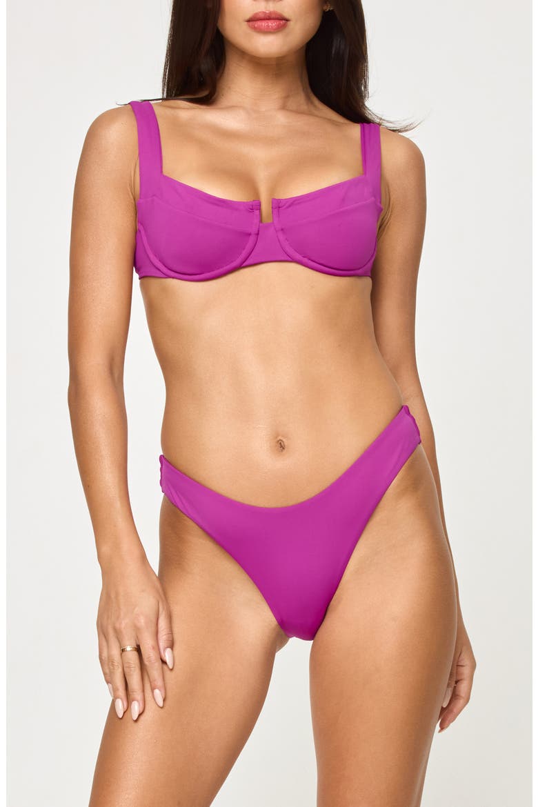 Coast to Coast Underwire Bikini Top, Alternate, color, WILD ASTER