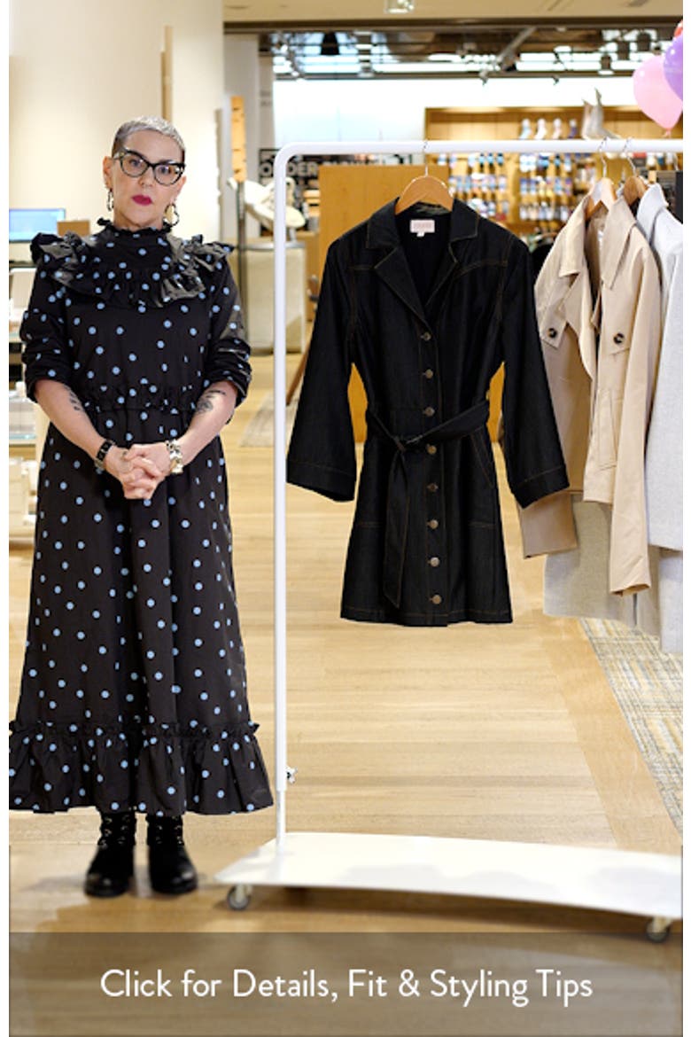 Franny Long Sleeve Denim Mini Shirtdress video