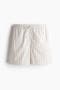 selected White/Beige Striped