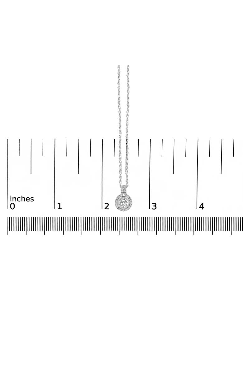 Haus of Brilliance Sterling Silver 3/4 Cttw Lab Grown Diamond Halo Pendant Necklace, Alternate, color, Silver