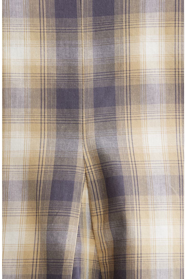 Sabina Plaid Mini Godet Dress, Alternate, color, CARDAMON