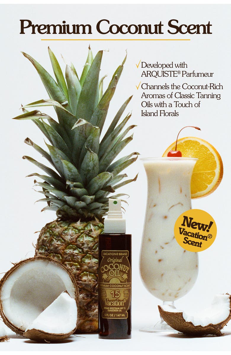 Vacation Original Coconut Oil Spray Sunscreen SPF 15, Alternate, color, 