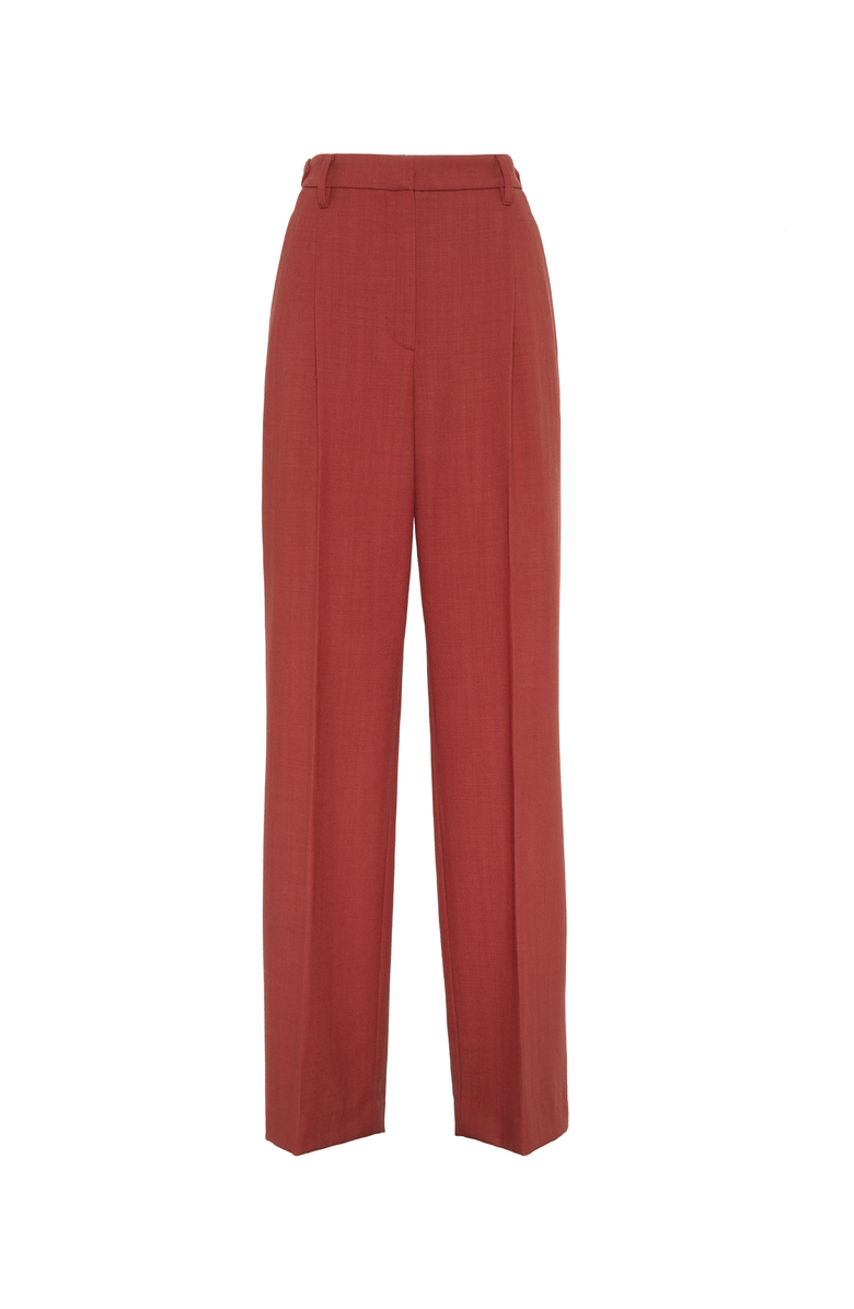 Brunello Cucinelli Malfilé virgin wool twill relaxed tailored trousers, Main, color, 