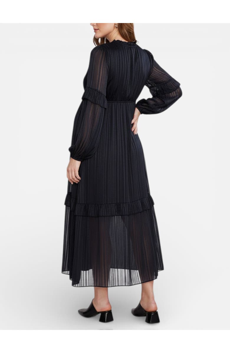 MOTHERHOOD MATERNITY V-Neck Long Sleeve Tiered Maxi Dress, Alternate, color, Black