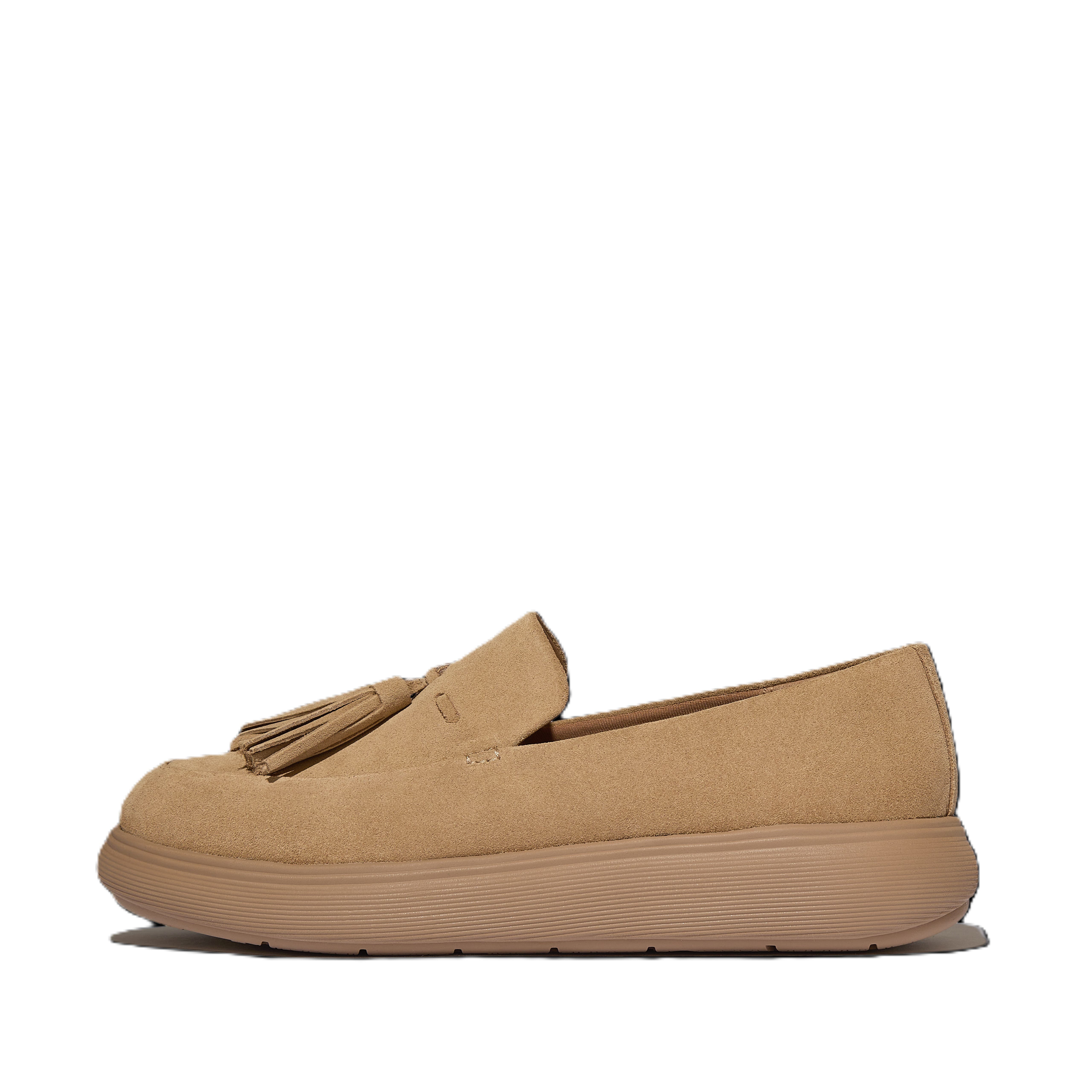 FitFlop IQ Comff Tassel Loafers, Alternate, color, Camel