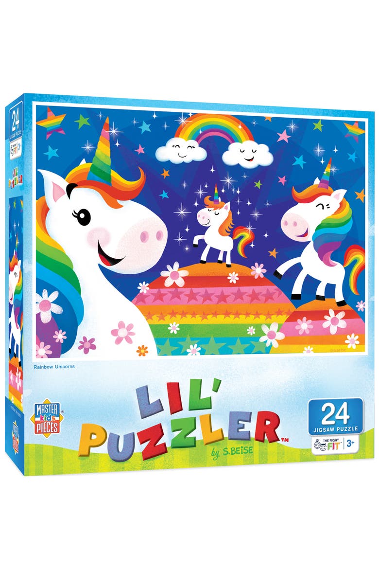 Rainbow Unicorns 24 Piece Jigsaw Puzzle, Main, color, Multicolor