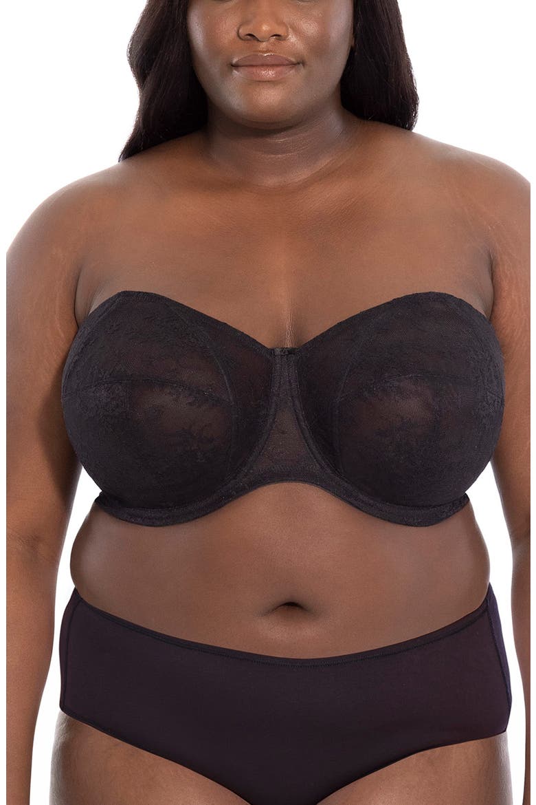 Verity Full Figure Underwire Multiway Strapless Bra, Main, color, BLACK