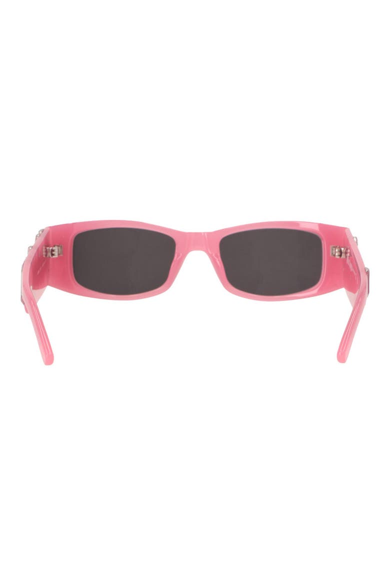 Angel Rectangular Sunglasses, Alternate, color, PINK DARK GREY