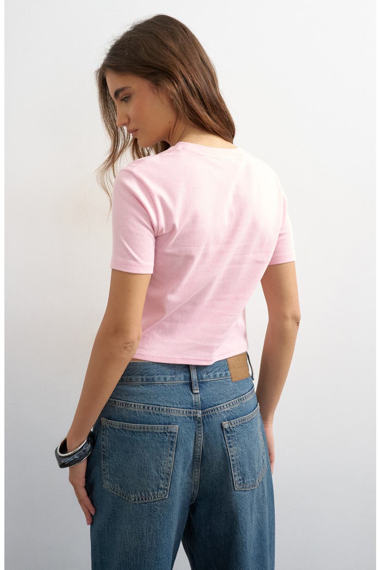 Shrunken Everyday Tee, Alternate, color, PINK