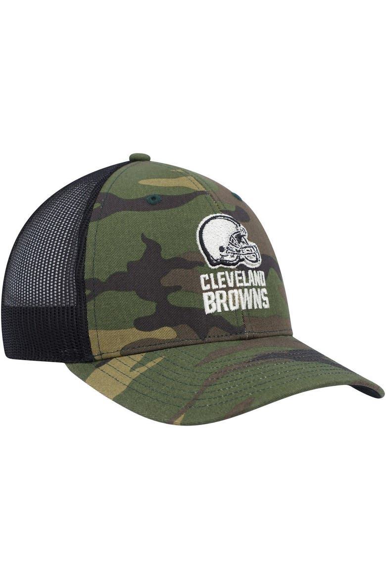 Men's '47 Camo/Black Cleveland Browns Trucker Adjustable Hat, Alternate, color, Camo