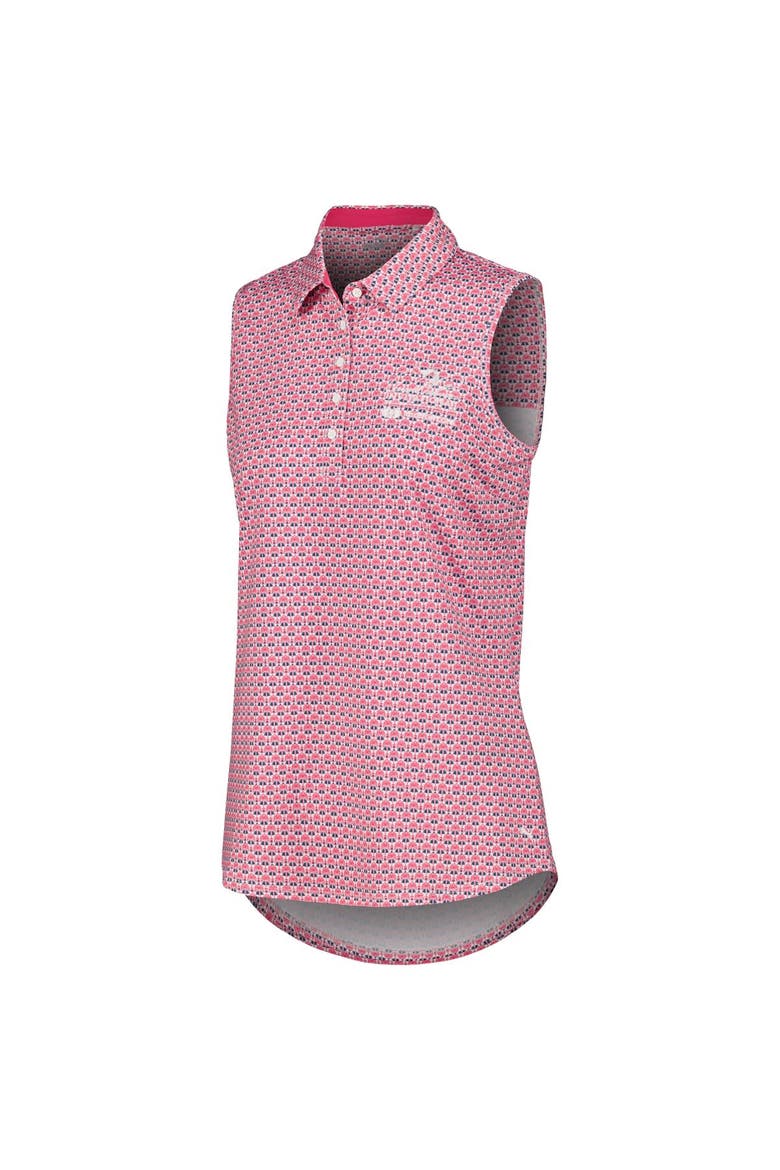 Women's Puma Pink Arnold Palmer Invitational Deco Sleeveless MATTR Polo, Alternate, color, Pink