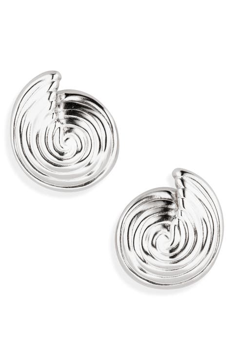 Small Spiral Stud Earrings