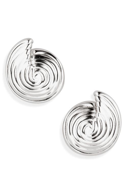 Missoma Small Spiral Stud Earrings In Metallic
