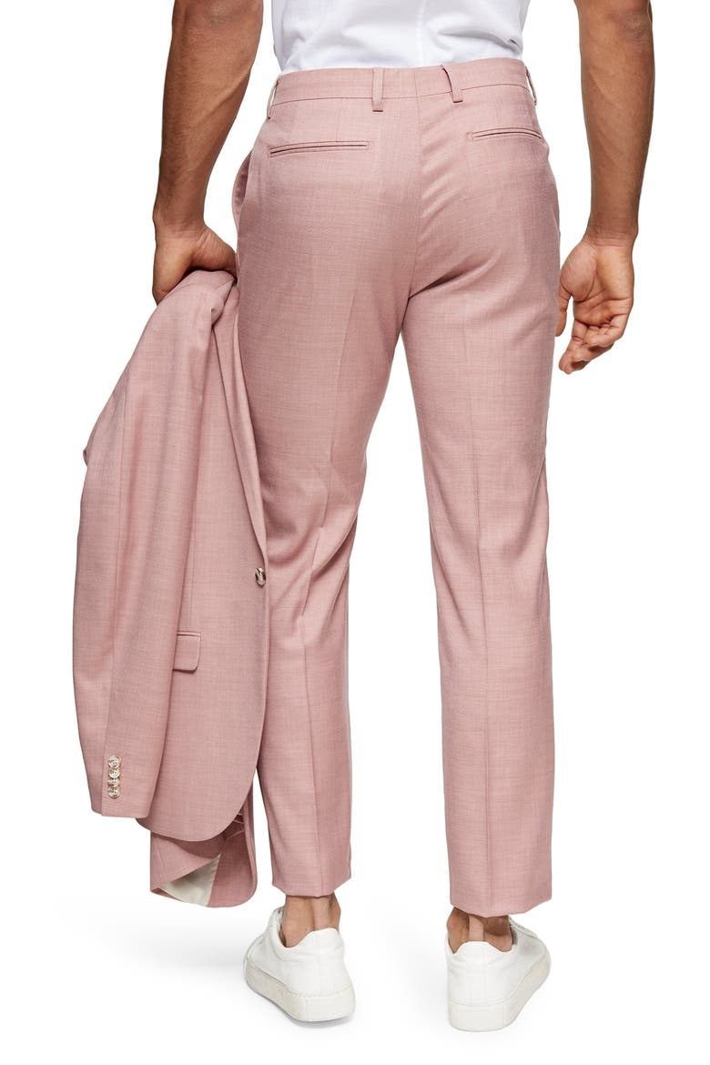 Dax Slim Fit Flat Front Ankle Trousers, Alternate, color, PINK