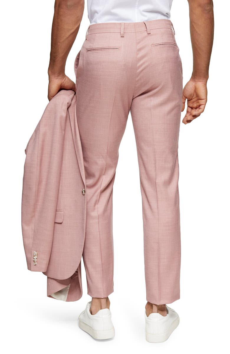 Topman Dax Slim Fit Flat Front Ankle Trousers, Alternate, color, 