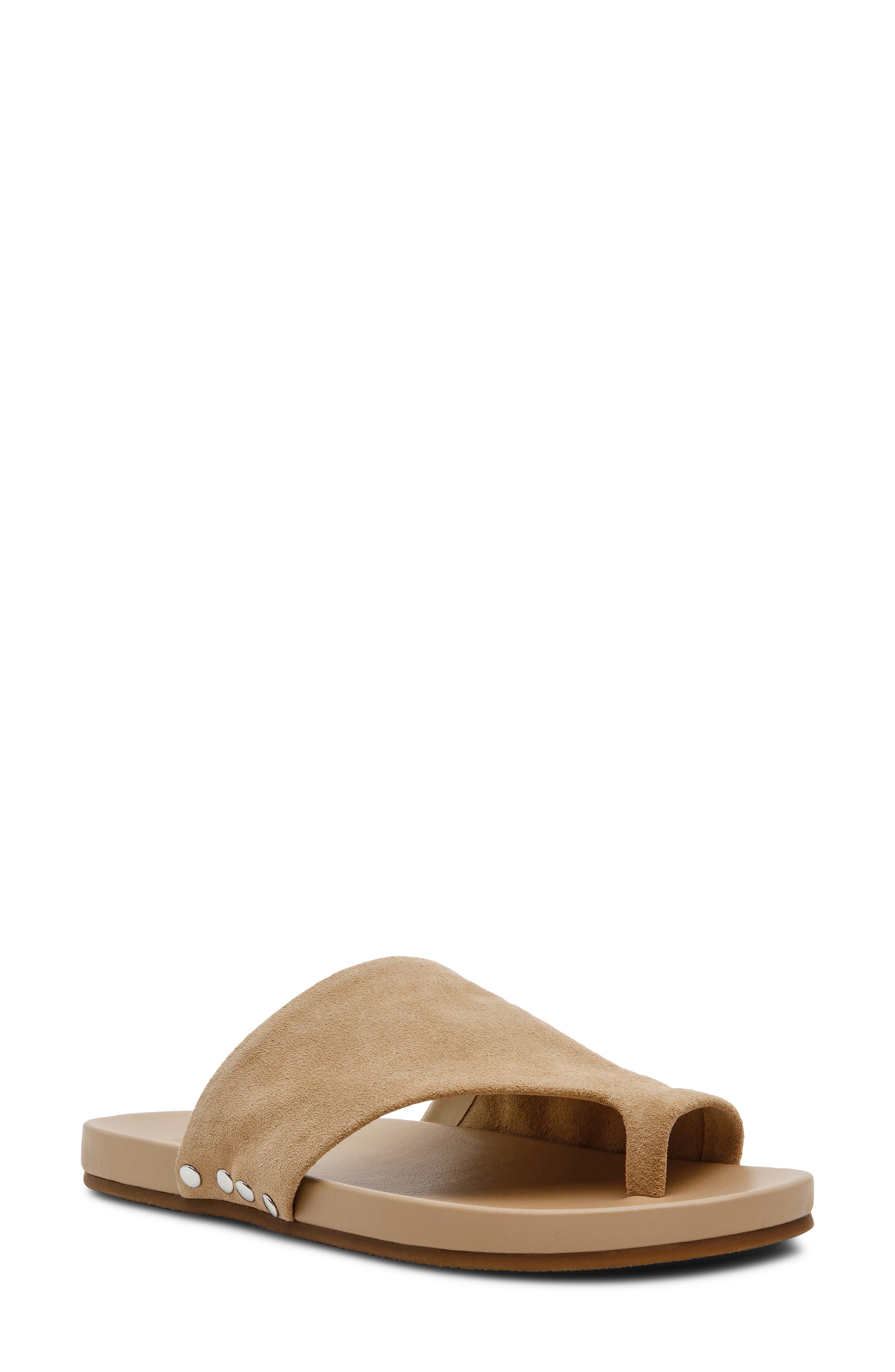 Kessey Slide Sandal, Main, color, SAND SUEDE