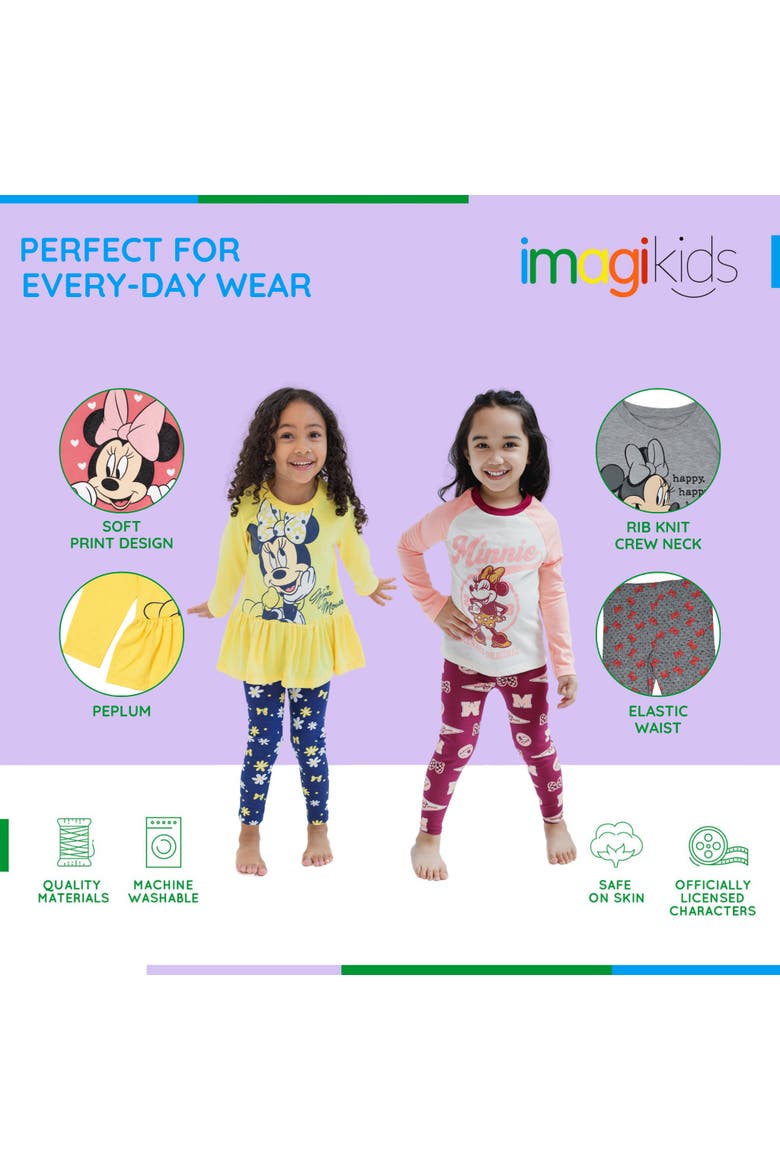 Minnie Mouse Glitter 2-Piece Tee and Leggings Set, Alternate, color, Pink Leopard Print