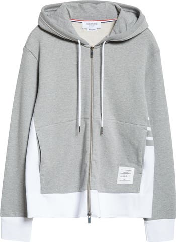 【THOM BROWNE】Engineered 4 Bar Color Block Zip-Up Hoodie Thom Browne - 4-Bar Zip-Up Hoodie | HBX - Globally Curated