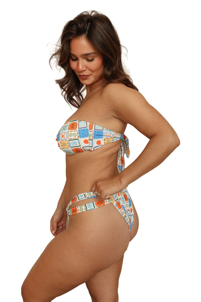 Shay Bandeau Bikini Top, Alternate, color, Solana