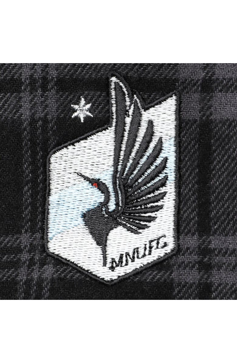 THE WILD COLLECTIVE Men's The Wild Collective Black Minnesota United FC Buffalo Check Button-Up Shirt, Alternate, color,