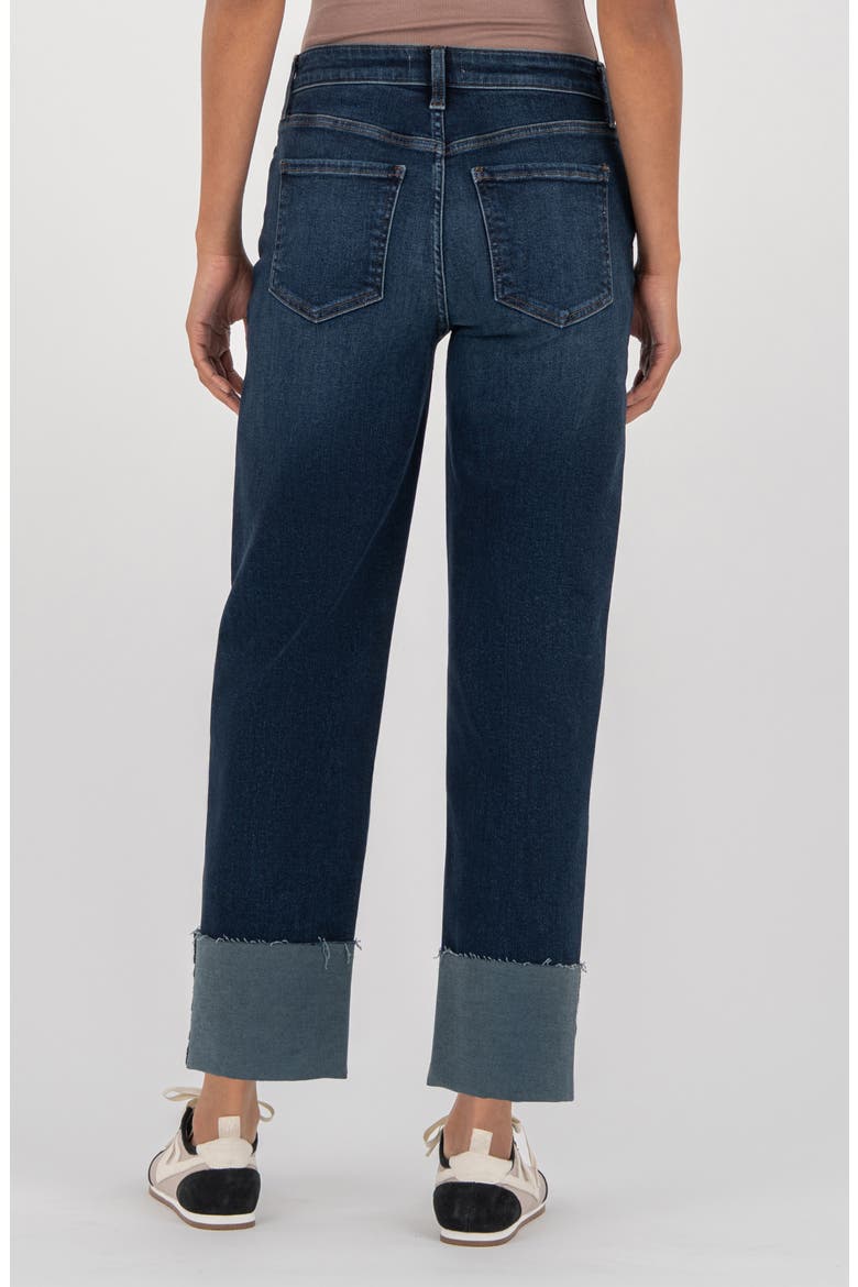 Fay Raw Hem High Waist Straight Leg Jeans, Alternate, color, UNEQUALLED